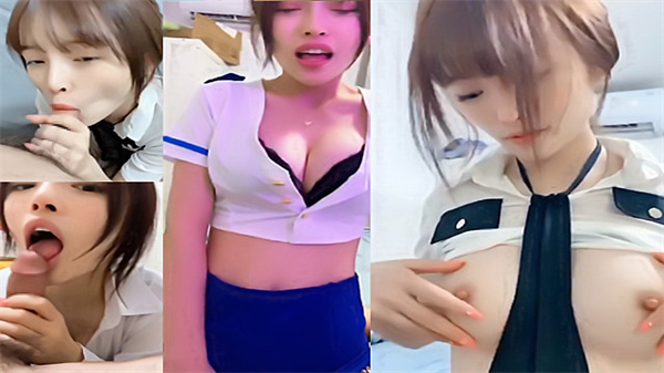 91女神涵菱：00后豪乳美女自拍制服诱惑，各种姿势浪叫舔操，极品享受！
